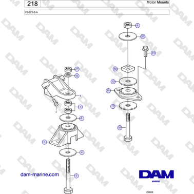 Volvo Penta V6-225 - Motor Mounts