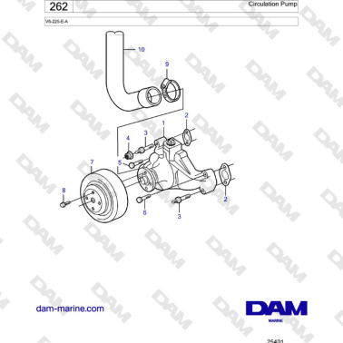 Volvo Penta V6-225 - Circulation Pump