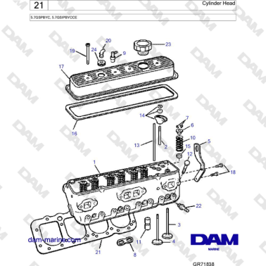 Volvo Penta 5.7L GSI - Cylinder Head