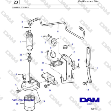 Volvo Penta 5.7L GSI - Fuel Pump and Filter