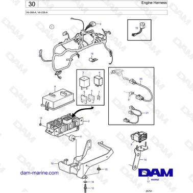Volvo Penta V6-225 - Arnés...