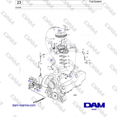 Volvo Penta AQ200B - Fuel System