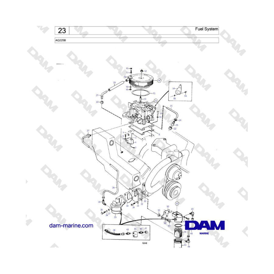 Volvo Penta AQ225B - Fuel System