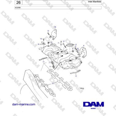 Volvo Penta AQ200B - Inlet Manifold