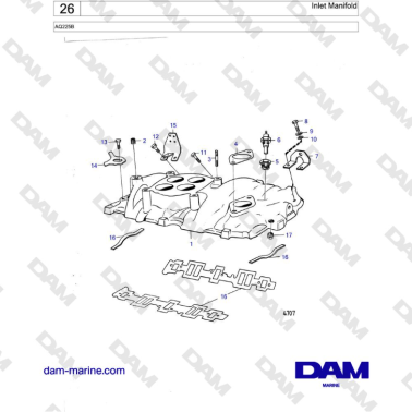 Volvo Penta AQ225B - Inlet Manifold