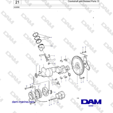 Volvo Penta AQ225B - Crankshaft and Related Parts: D