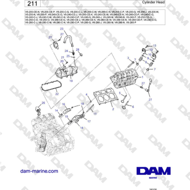 Volvo Penta V6-250 - Culata