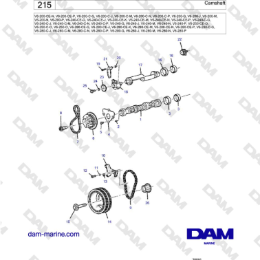 Volvo Penta V6-250 - Camshaft