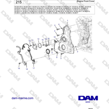 Volvo Penta V6-250 - Engine Front Cover