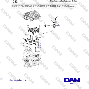 Volvo Penta V6-250 - High Pressure Fuel Injection System