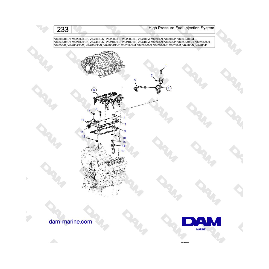 Volvo Penta V6-250 - High Pressure Fuel Injection System Volvo Penta V6-250 - High Pressure Fuel Injection System