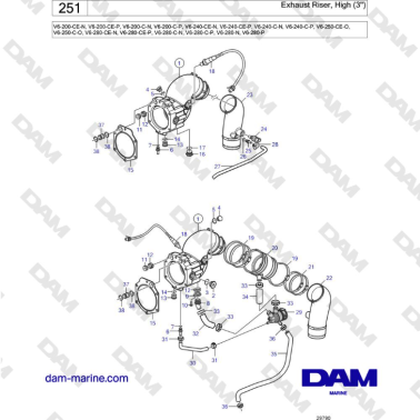 Volvo Penta V6-250 -...