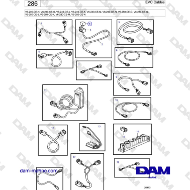 Volvo Penta V6-250 - EVC Cables