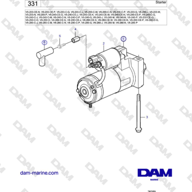 Volvo Penta V6-250 - Starter