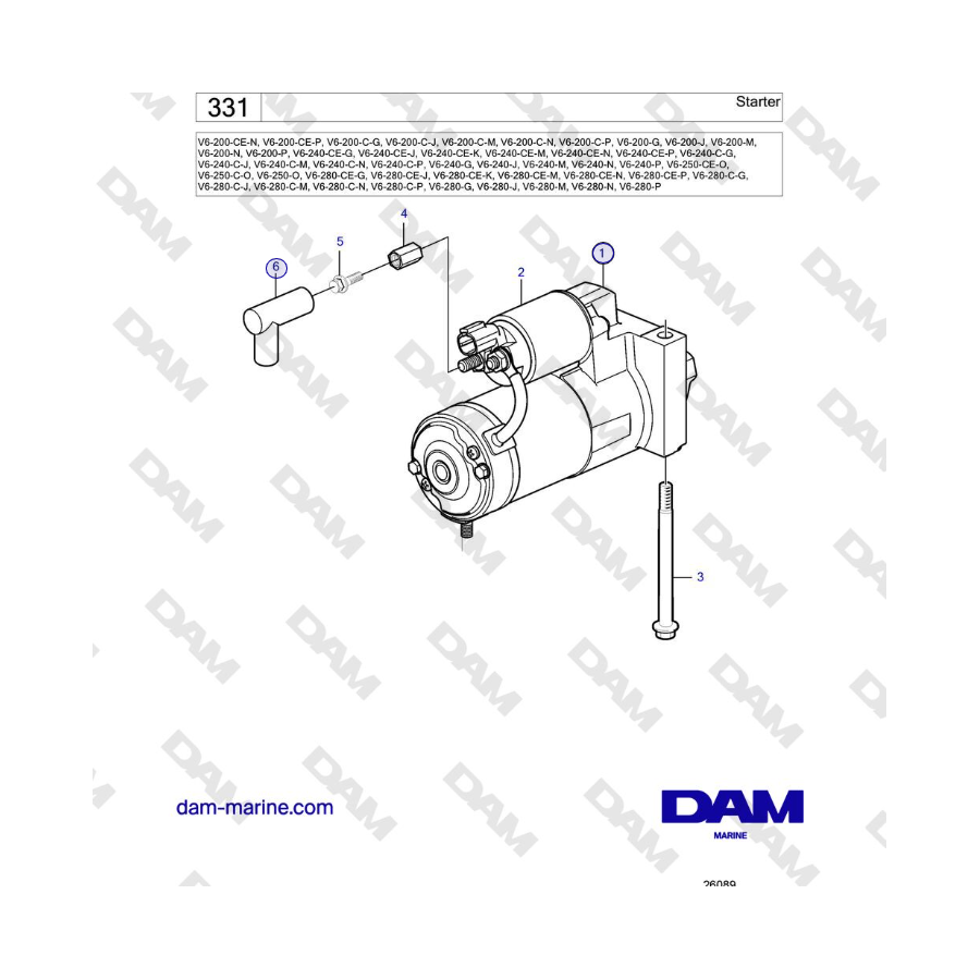 Volvo Penta V6-250 - Starter