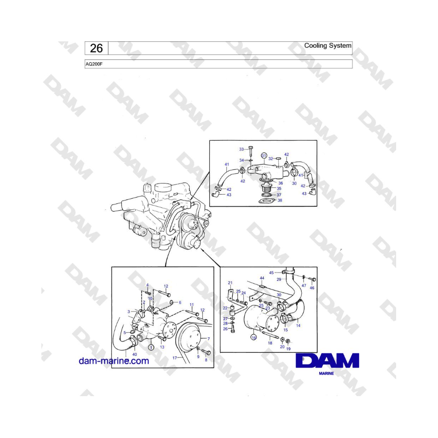 Volvo Penta AQ200F - Cooling System