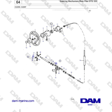 Volvo Penta AQ200F - Steering Mechanism Roto Pilot STS 330