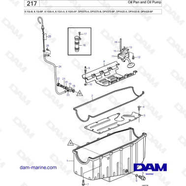Volvo Penta 8.1L GSI - Oil Pan and Oil Pump
