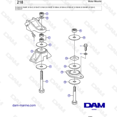 Volvo Penta 8.1L GSI - Motor Mounts