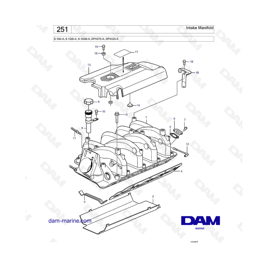 Volvo Penta 8.1L GSI - Intake Manifold Volvo Penta 8.1L GSI - Intake Manifold