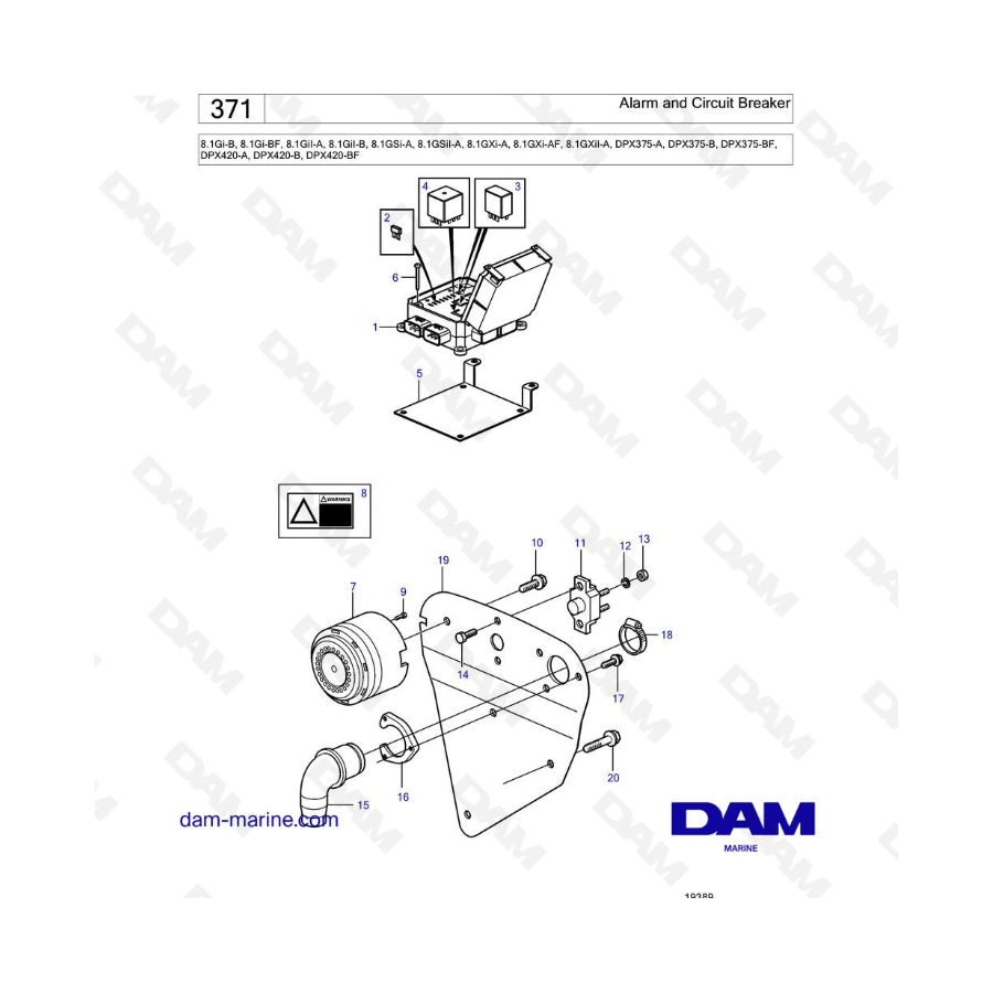Volvo Penta 8.1L GSI - Alarm and Circuit Breaker