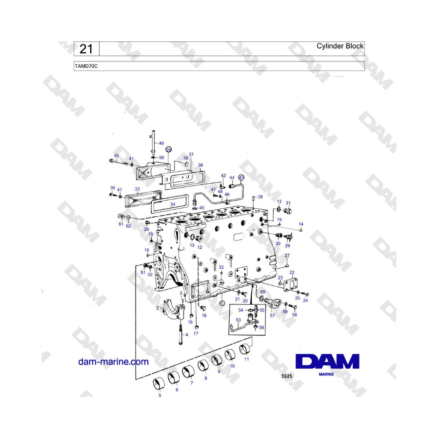 Volvo Penta TAMD70 - Cylinder Block 