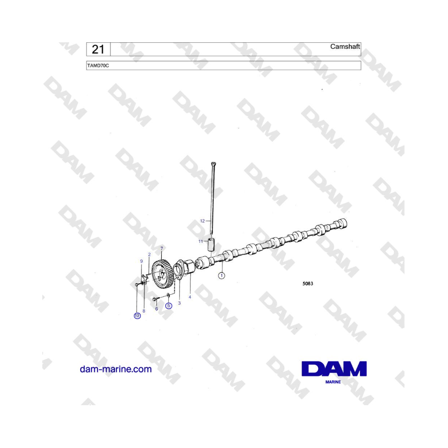 Volvo Penta TAMD70 - Camshaft