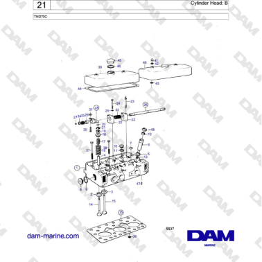 Volvo Penta TMD70 - Culata: B 