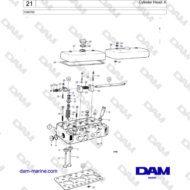 Volvo Penta TAMD70 - Cylinder Head: A