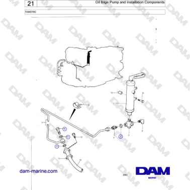 Volvo Penta TAMD70 - Oil Bilge Pump and Installation Components