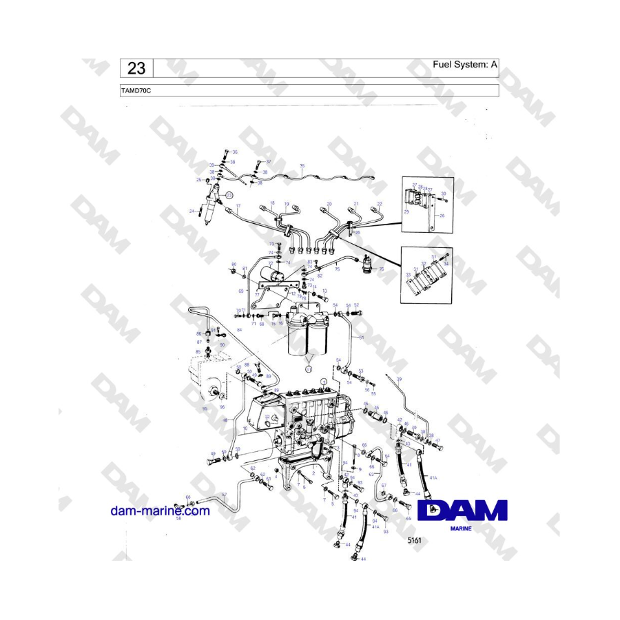 Volvo Penta TAMD70 - Fuel System: A