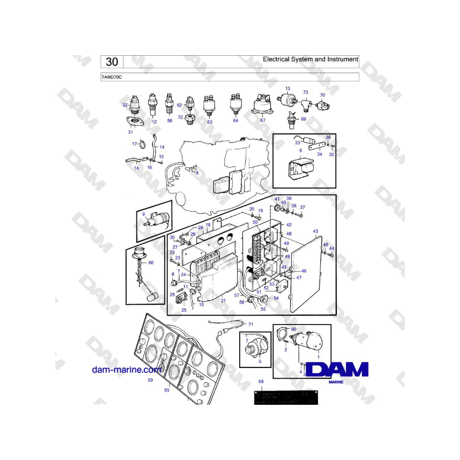 Volvo Penta TAMD70 - Electrical System and Instrument