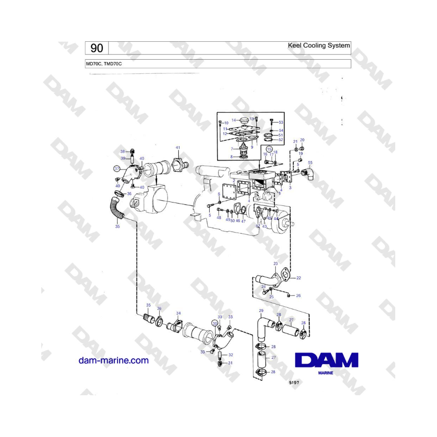 Volvo Penta TMD70 - Keel Cooling System