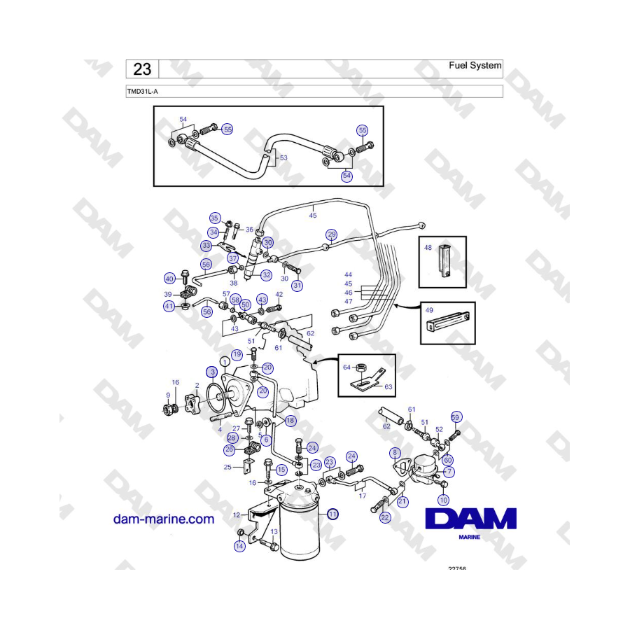 Volvo Penta TMD31L-A - Fuel System