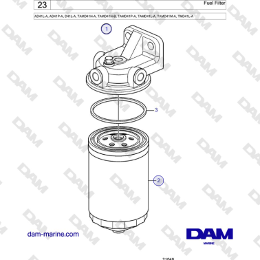 Volvo Penta AD31L-A, AD31P-A - Fuel Filter