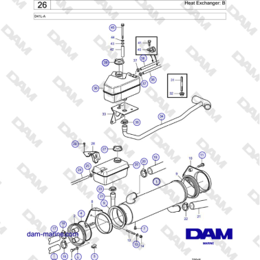 Volvo Penta D41L-A - Heat Exchanger: B