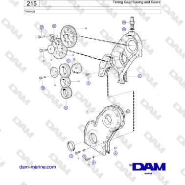 Volvo Penta TAMD42B - Timing Gear Casing and Gears