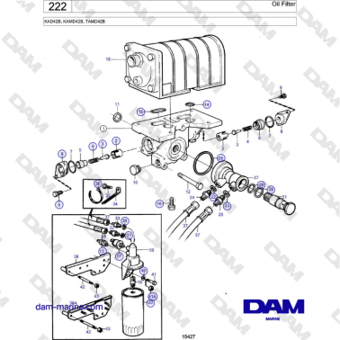 Volvo Penta KAD42B / KAMD42B / TAMD42B - Oil Filter