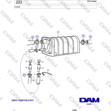 Volvo Penta KAD42B - Oil Cooler