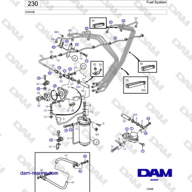 Volvo Penta KAD42B - Fuel System