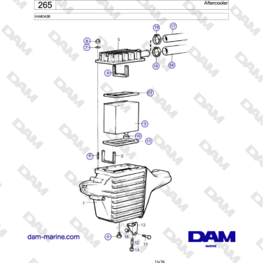 Volvo Penta KAMD42B - Aftercooler