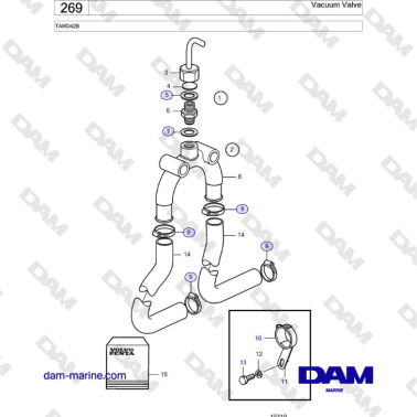 Volvo Penta TAMD42B - Vacuum Valve