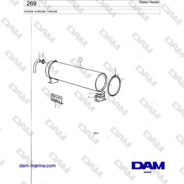 Volvo Penta KAD42B / KAMD42B / TAMD42B - Water Heater