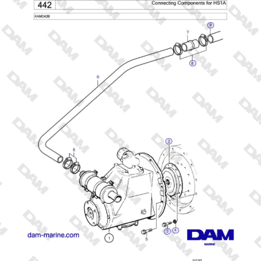 Volvo Penta KAMD42B - Connecting Components for HS1A
