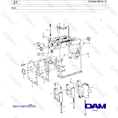Volvo Penta MD6B - Cylinder Block: A