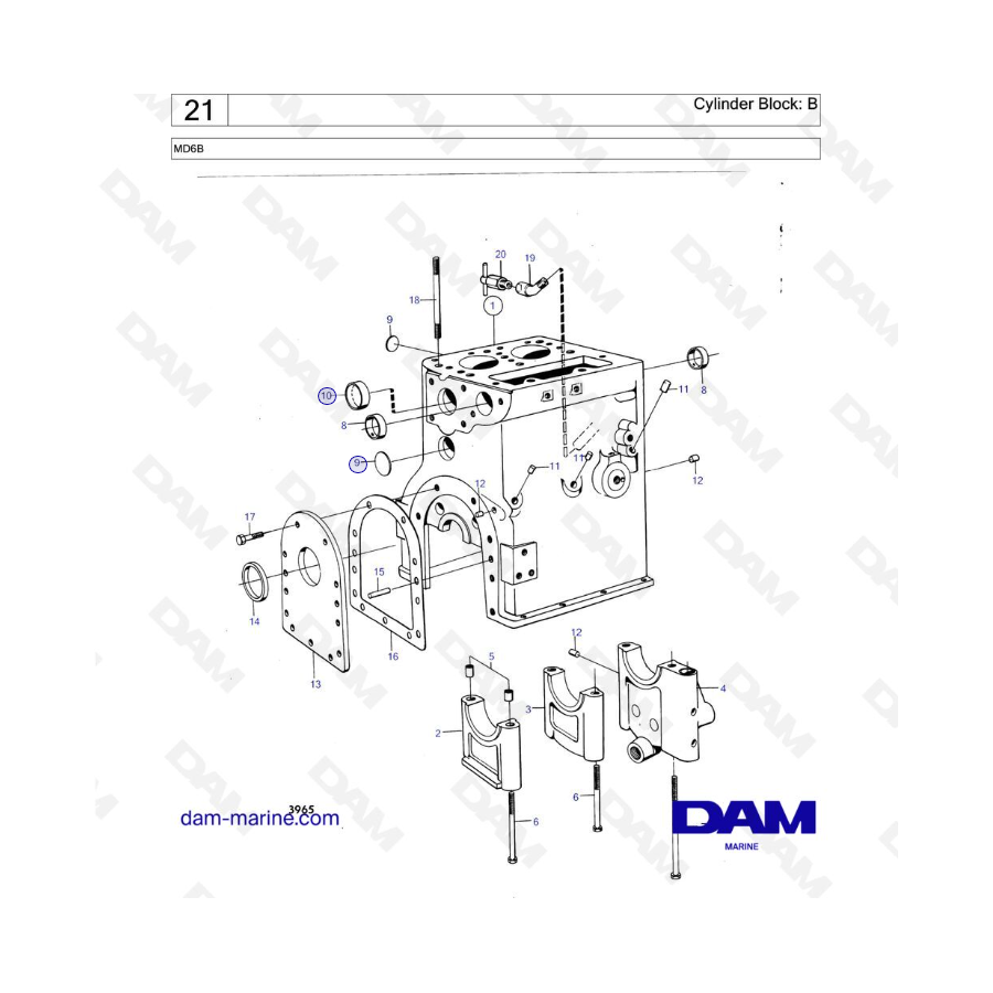Volvo Penta MD6B - Cylinder Block: B