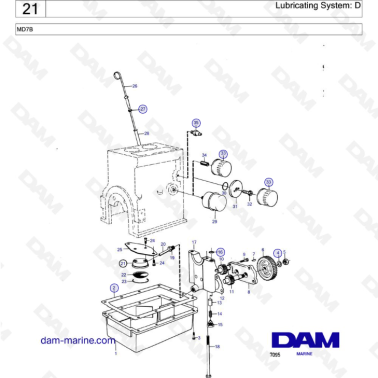 Volvo Penta MD7B - Lubricating System: D