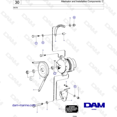 Volvo Penta MD7B - Alternator and Installation Components: C