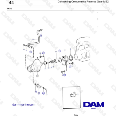 Volvo Penta MD7B - Connecting Components Reverse Gear MS2