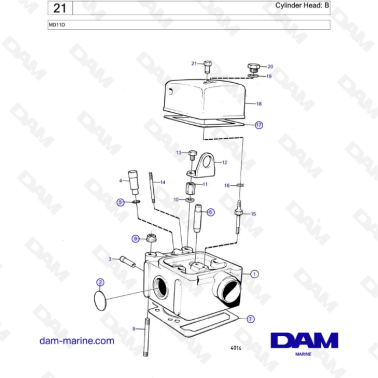 Volvo Penta MD11D - Cylinder Head: B